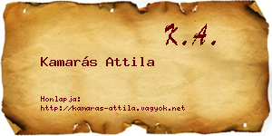 Kamarás Attila névjegykártya