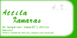 attila kamaras business card